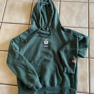 Obey Hoodie sweatshirt green size M girls